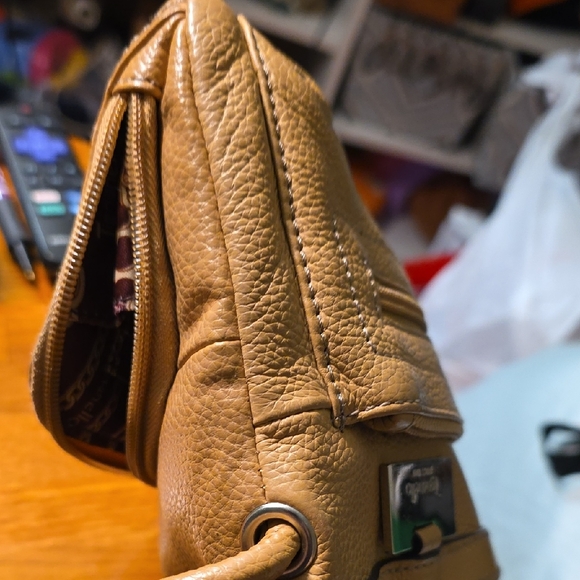 Tignanello Tan Pebbled Leather Crossbody Bag - Picture 8 of 11